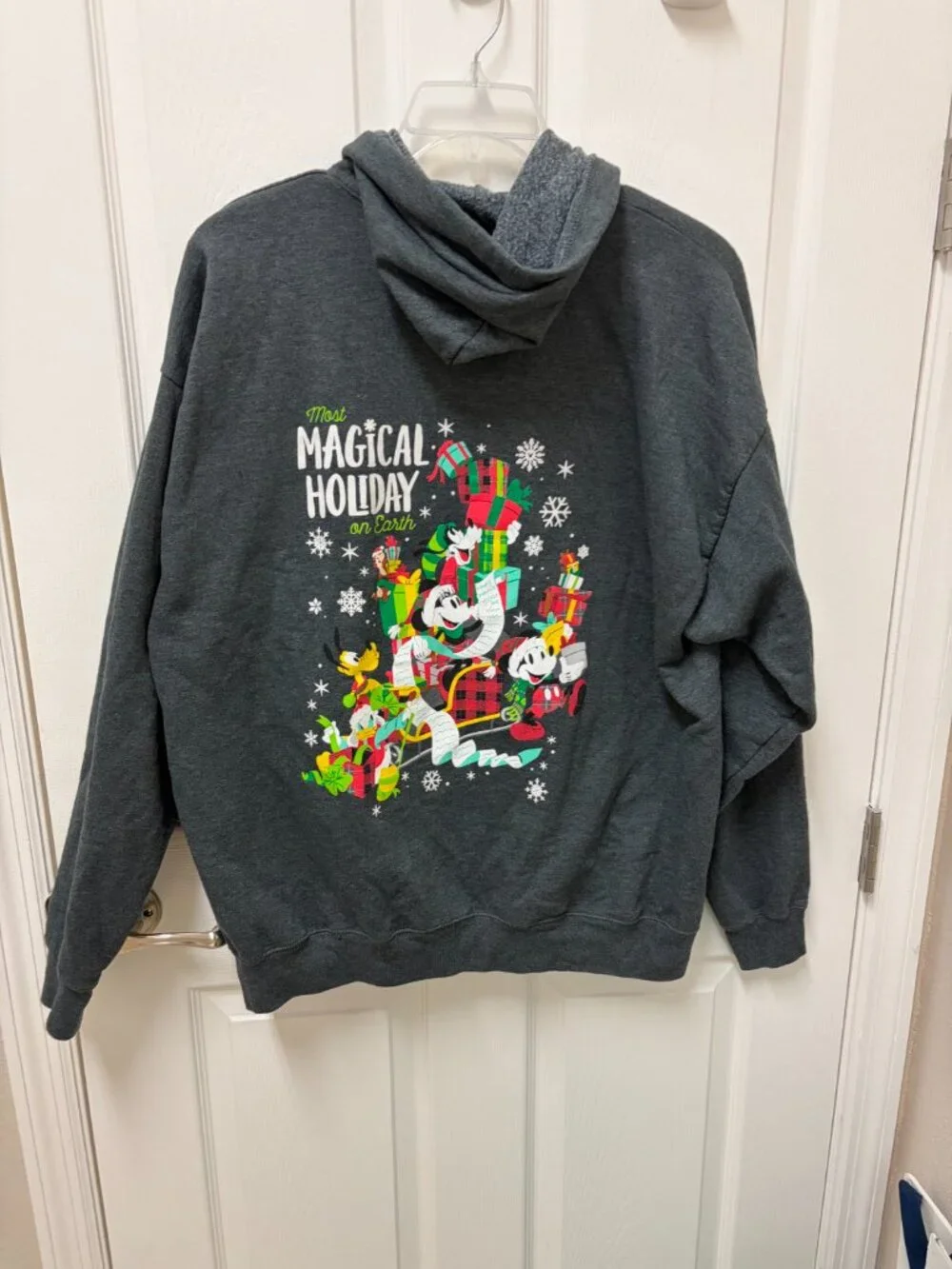 Disney Parks Adult Hoodie Most Magical Holiday on Earth Mickey and Pals Size XL